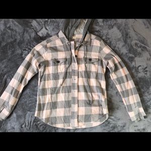 Hollister flannel hoodie